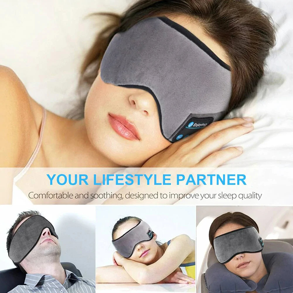 Masque de Sommeil Bluetooth avec Écouteurs Stéréo