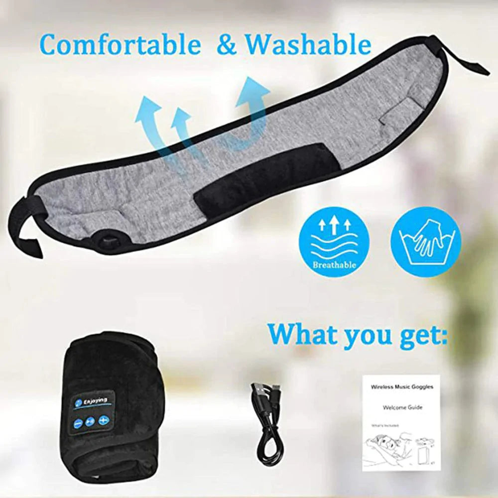 Masque de Sommeil Bluetooth avec Écouteurs Stéréo